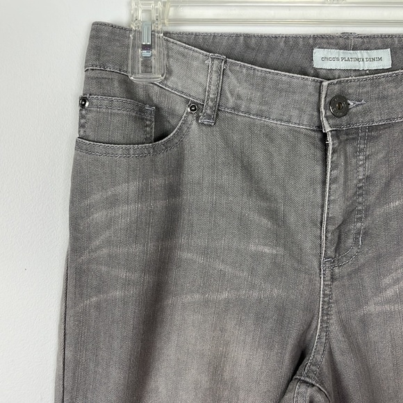 chico's PLATINUM DENIM Size 1.5 REG - Picture 2 of 7